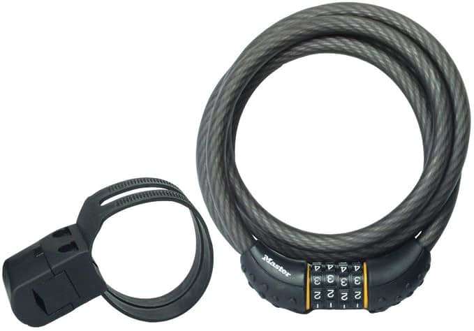 Master Lock Bike Cable Lock 6 ' x 1/2" Long Length, Resettable Combination Lock with Black Vinyl Coating, 8122D - Image 7