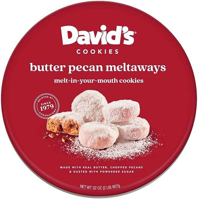 David's Cookies Butter Pecan Meltaways 907g - Image 1