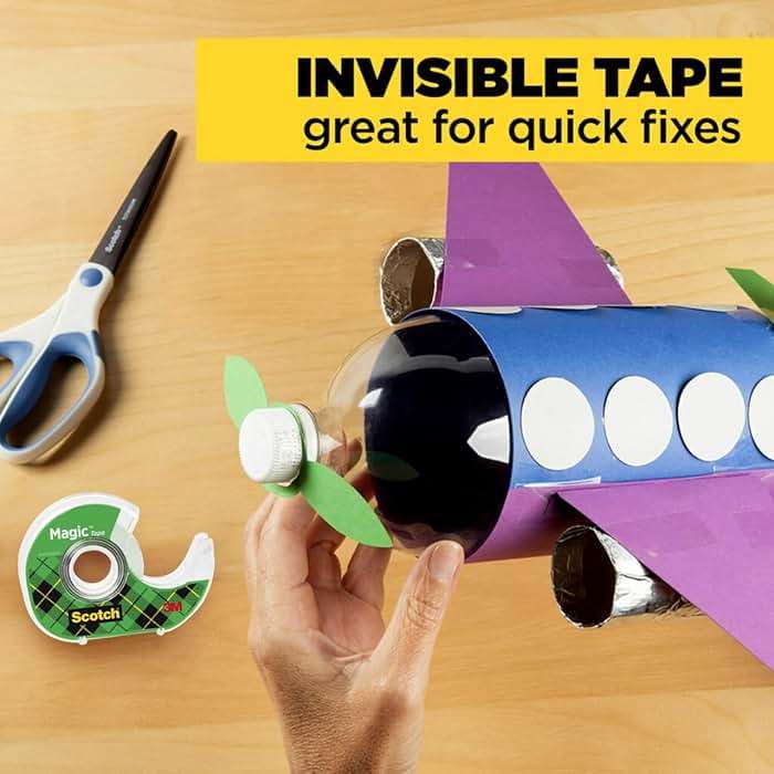 Scotch Magic Tape, Invisible, Home Office Supplies and Back to School Supplies for College and Classrooms, 6 Tape Rolls with Dispensers - Image 8