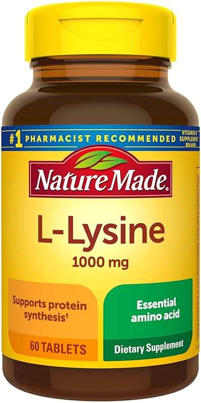 Nature Made L-Lysine 1000 mg, Dietary L-Lysine Supplements, 60 Tablets, 60 Day Supply - Image 1