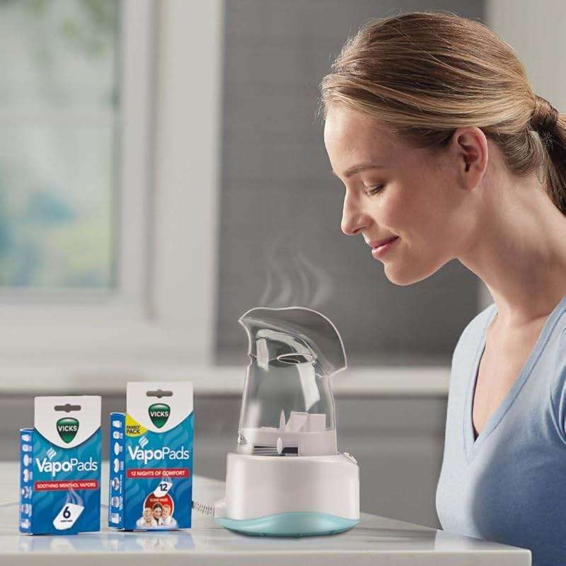 Vicks Personal Steam Inhaler for Targeted, Natural Steam Relief for Allergies, Congestion, Cough & Colds, and Sinus Irritation, Use with VapoPads - 1 Included - Image 3
