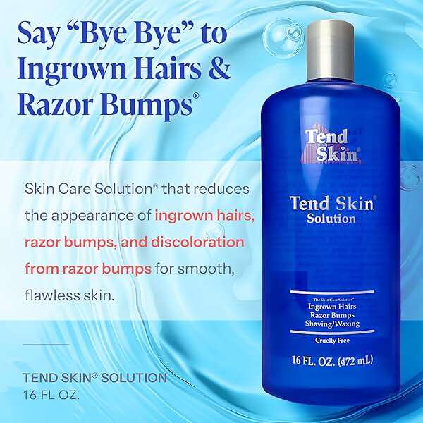 Tend Skin Solution for Unsightly Razor Bumps, Ingrown Hair and Razor Burns, Post Shaving and Waxing Toner for Men and Women, Made in USA, 16 Oz - Image 2