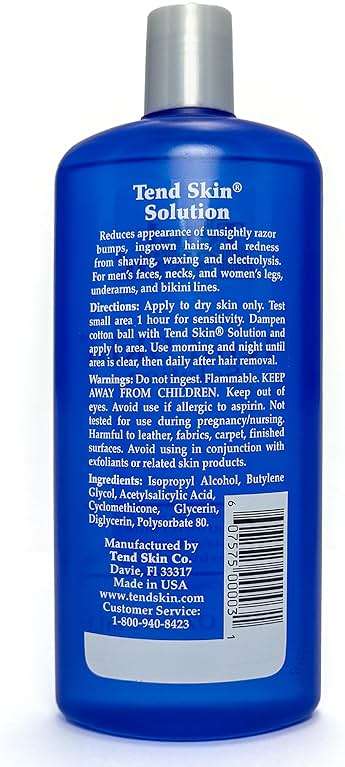 Tend Skin Solution for Unsightly Razor Bumps, Ingrown Hair and Razor Burns, Post Shaving and Waxing Toner for Men and Women, Made in USA, 16 Oz - Image 5