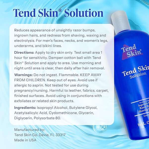 Tend Skin Solution for Unsightly Razor Bumps, Ingrown Hair and Razor Burns, Post Shaving and Waxing Toner for Men and Women, Made in USA, 16 Oz - Image 8