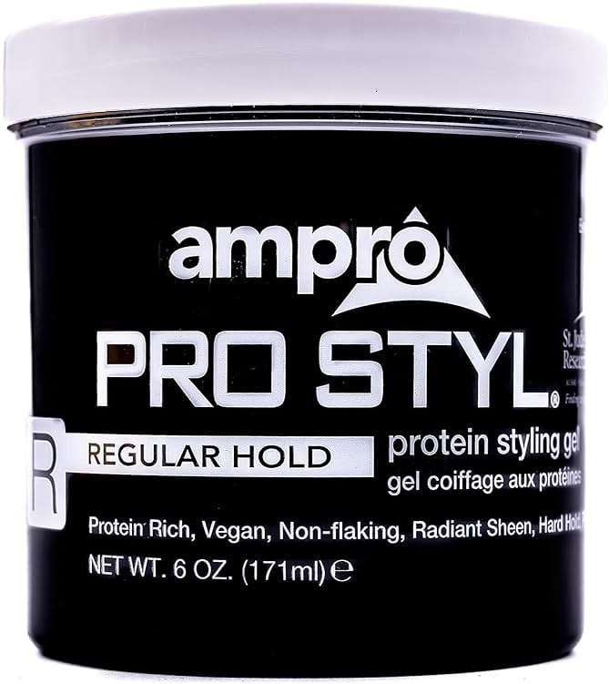 AmPro Pro Styl Styling Gel - Protects and Strengthens Your Strands - Non-Flaking, Alcohol Free, Vegan Formula - Flexible, Touchable Hold for All Hair Textures - Regular - 6 oz - Image 1
