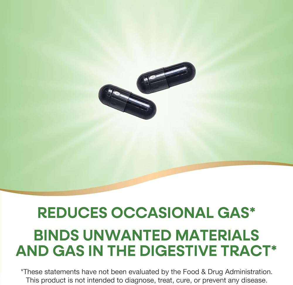 Nature's Way Activated Charcoal - Charcoal Supplement that Binds Unwanted Materials & Gas* - Alternative to Powder - Gluten-Free & Dairy-Free - 100 Count - Image 3