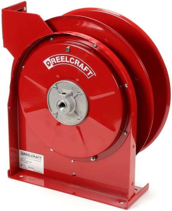 Reelcraft 4420 OLP Premium Duty Spring Retractable Hose Reel, 1/4" x 20', 300 Psi, Air/Water Hose Included, Red - Image 2