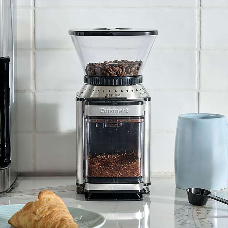 Cuisinart Coffee Grinder, Electric One-Touch Automatic Burr Coffee Grinder with 18-Position Grind Selector, Cup Size Selector for 4 – 18 Cups, DBM-8P1, Black Stainless - Image 2