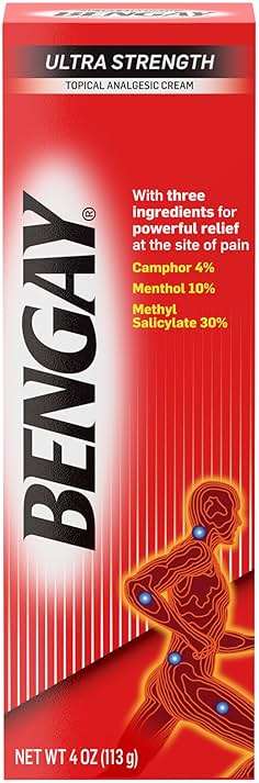 Bengay Ultra Strength Topical Pain Relief Cream, Non-Greasy Topical Analgesic for Minor Arthritis, Muscle, Joint and Back Pain, Camphor, Menthol and Methyl Salicylate, 4 OZ - Image 1