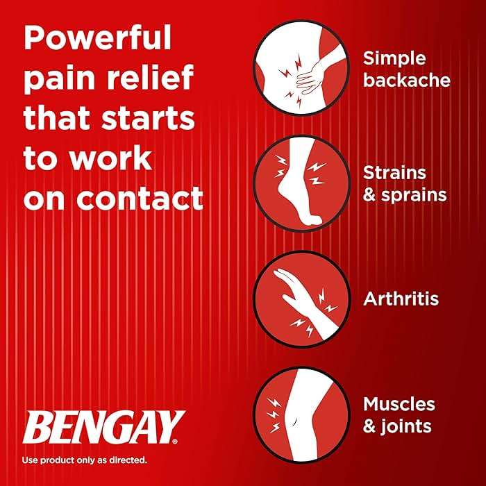 Bengay Ultra Strength Topical Pain Relief Cream, Non-Greasy Topical Analgesic for Minor Arthritis, Muscle, Joint and Back Pain, Camphor, Menthol and Methyl Salicylate, 4 OZ - Image 4