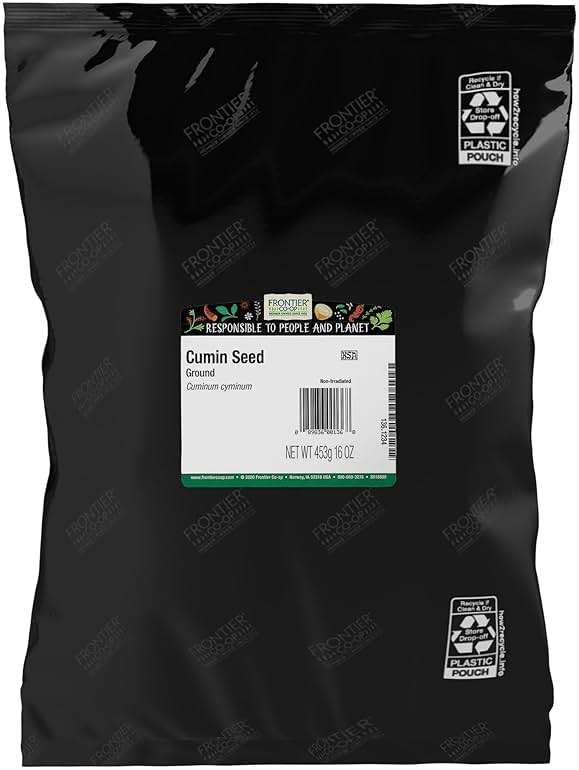 Frontier Co-op Cumin Seed, 1lb Bulk Bag, Ground Cumin Seasoning - Robust Flavor - Perfect Powder for Chili, Soups, Stews, Curries and More - Image 1