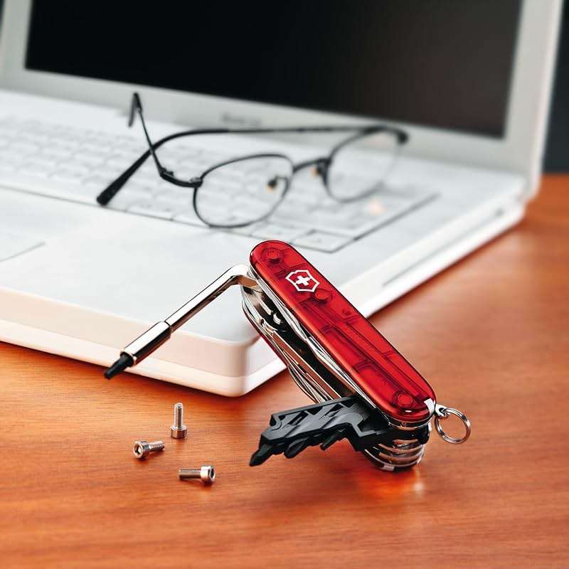 Victorinox Cyber Tool M 32 Functions Swiss Army Medium Pocket Knife with Fold-Out Bit Case, Ruby - Image 2