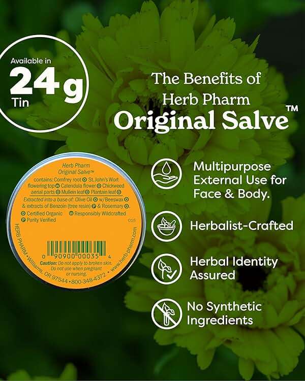Herb Pharm Original Salve with Comfrey and St. John's Wort, 24 Grams - Image 2