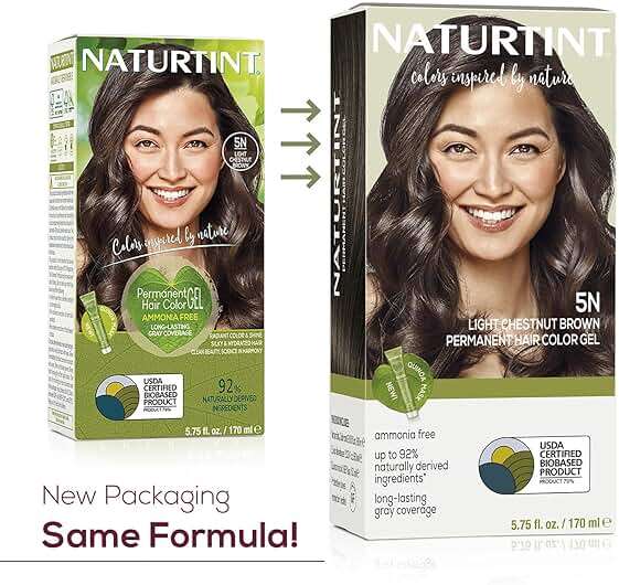 Naturtint 5N Light Chestnut Brown Permanent Hair Color (Pack of 1), Ammonia Free, Vegan, Cruelty Free, up to 100% Gray Coverage, Long Lasting Results (Packaging may vary) - Image 2