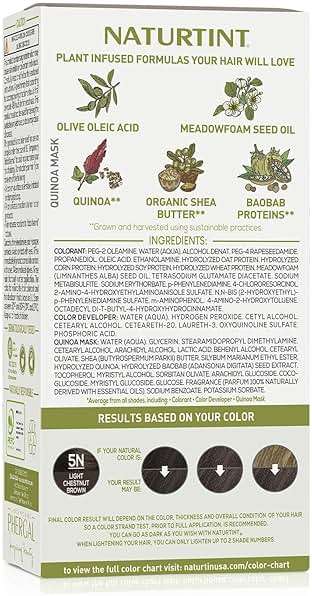 Naturtint 5N Light Chestnut Brown Permanent Hair Color (Pack of 1), Ammonia Free, Vegan, Cruelty Free, up to 100% Gray Coverage, Long Lasting Results (Packaging may vary) - Image 5