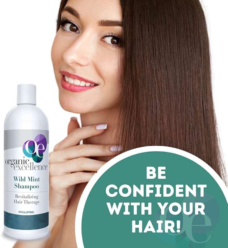 Organic Excellence Natural Organic Shampoo, Wild Mint & Rosemary, Chemical Free, Plant-Based, Toxin-Free, Cruelty-Free, Certified Herbs & Oils For Healthy Full-Bodied Hair 16 fl. oz - Image 5