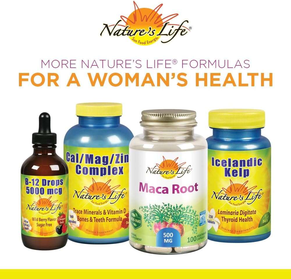Nature's Life Wild Yam 1000mg Herbal Supplement | Womens Health Formula | with Diosgenin for Healthy Balance Support | Non-GMO | 100 Veg Caps - Image 4
