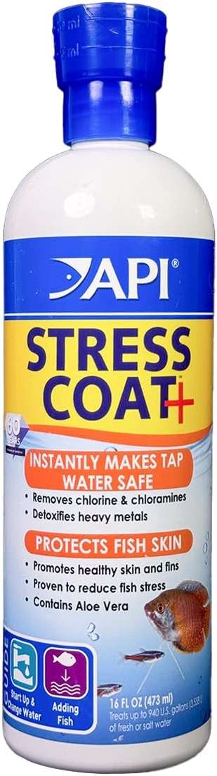 API STRESS COAT Aquarium Water Conditioner 16-Ounce Bottle - Image 1