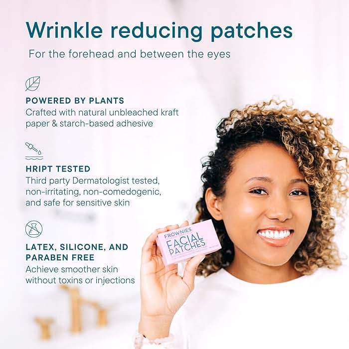 Frownies Forehead and Between the Eyes Wrinkle Patches - Hypoallergenic Facial Patches to Smooth & Soften Forehead Wrinkles & Eleven Lines - For Overnight Use, 144 Patches - Image 2