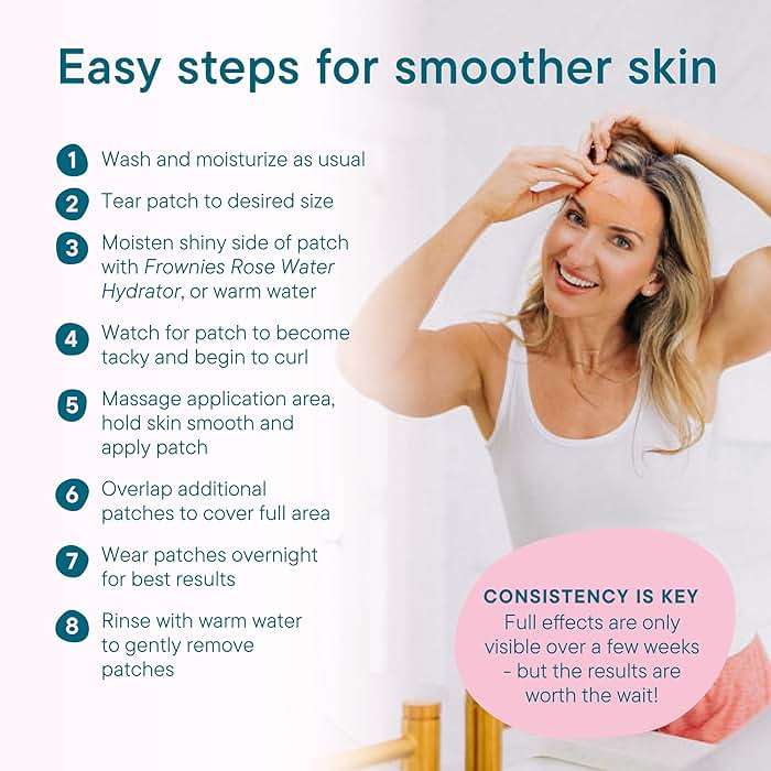 Frownies Forehead and Between the Eyes Wrinkle Patches - Hypoallergenic Facial Patches to Smooth & Soften Forehead Wrinkles & Eleven Lines - For Overnight Use, 144 Patches - Image 3