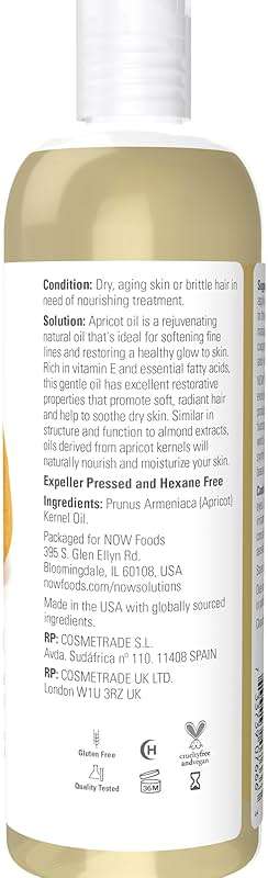 NOW Foods Solutions, Apricot Kernel Oil, Hair Moisturizer, Rejuvenating Skin Oil, Softens Fine Lines, 16-Ounce - Image 2
