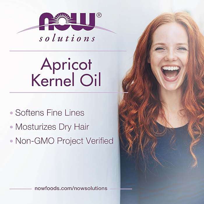 NOW Foods Solutions, Apricot Kernel Oil, Hair Moisturizer, Rejuvenating Skin Oil, Softens Fine Lines, 16-Ounce - Image 4