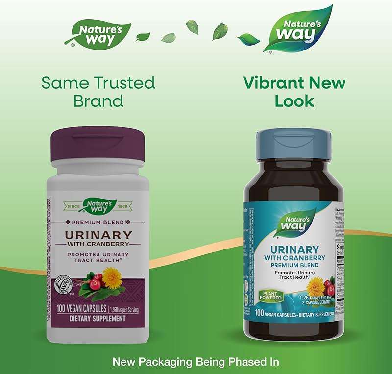Nature's Way Urinary with Cranberry Premium Blend, Promotes Urinary Tract Health*, with Cranberry, Dandelion, Vegan, Non-GMO Project Verified, 100 Capsules (Packaging May Vary) - Image 2