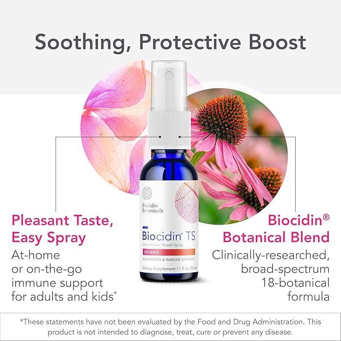 Biocidin Throat Spray - Daily Herbal Immune Support Spray with 17 Botanicals & Essential Oils - Throat & Upper Respiratory Support - Travel Immune Support for Adults (1 fl oz) - Image 3