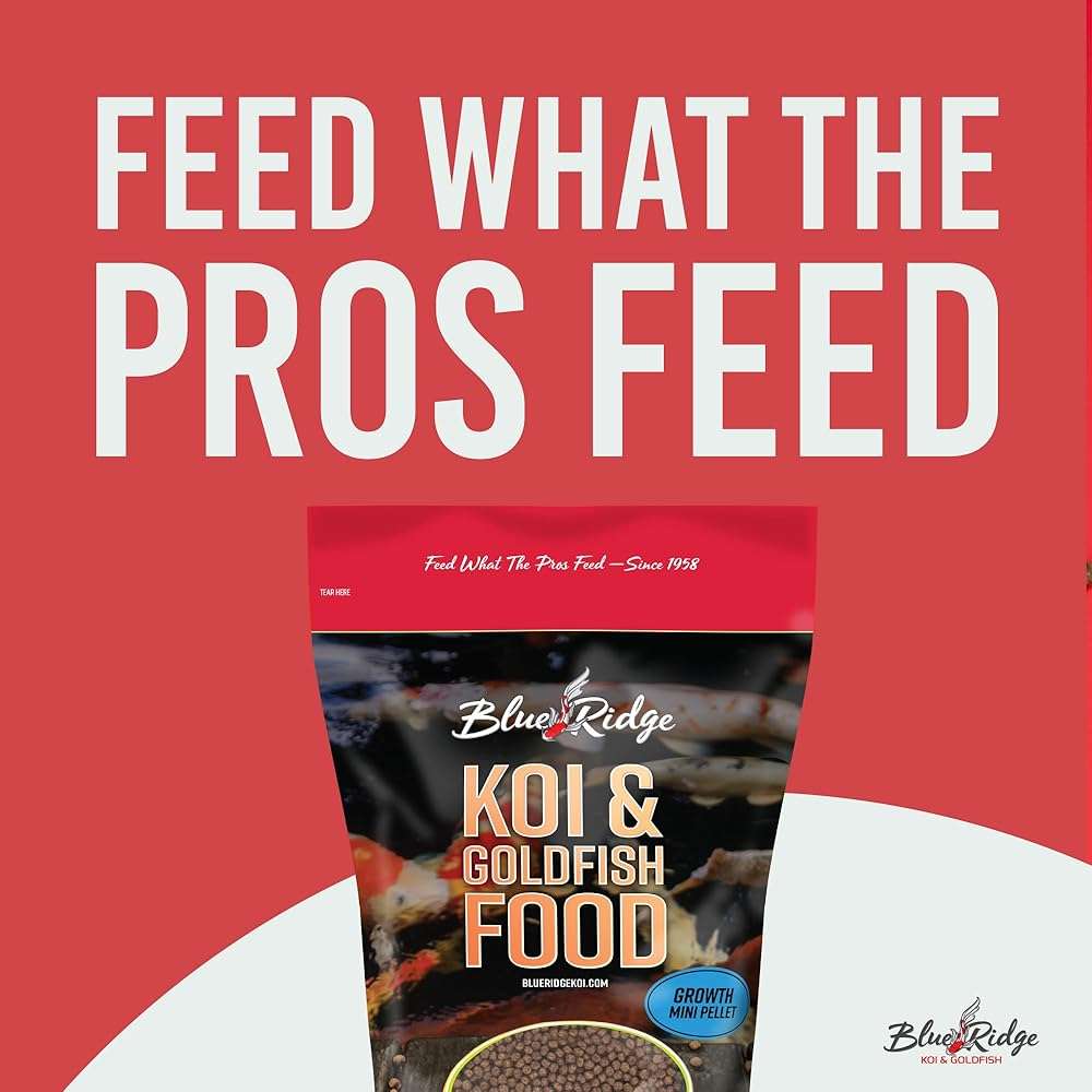 Blue Ridge Koi Fish Food 2lb - Koi Food Mini Growth Formula, Goldfish Food, Premium Fish Food for Ponds, Ponds Fish Food, Floating Pond Pellets - Image 3