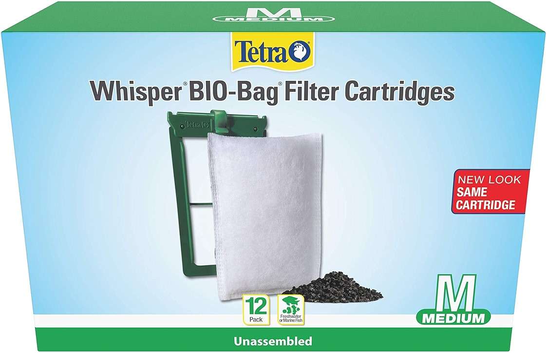 Tetra Whisper Bio-Bag Medium Filter Cartridges for Aquariums, 12 Count, Unassembled, Fits Tetra Whisper Fish Tank Filters 5-10 Gal, PF-10, IQ 10 - Image 1