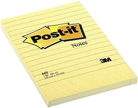 Post-it Super Sticky Lined Notes, 5 Sticky Note Pads, 4 x 6 in., School Supplies for Students, Ideal for Textbooks, Notebooks, Walls and Vertical Surfaces, Canary Yellow - Image 4