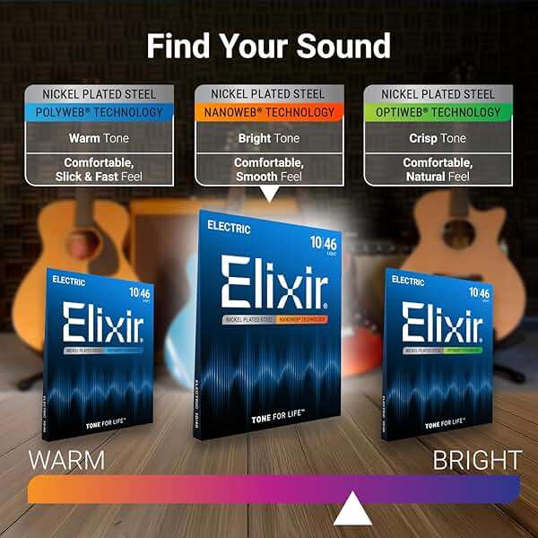 Elixir Strings, Electric Guitar Strings, Nickel Plated Steel with NANOWEB Technology, Longest-Lasting Bright Tone with Comfortable Feel, 6 String Set, Super Light 9-42 - Image 4