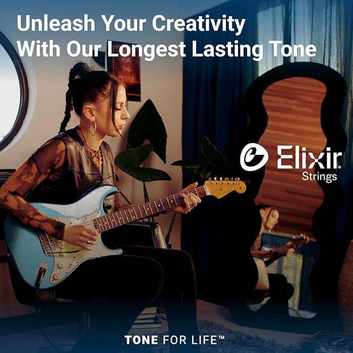 Elixir Strings, Electric Guitar Strings, Nickel Plated Steel with NANOWEB Technology, Longest-Lasting Bright Tone with Comfortable Feel, 6 String Set, Super Light 9-42 - Image 6