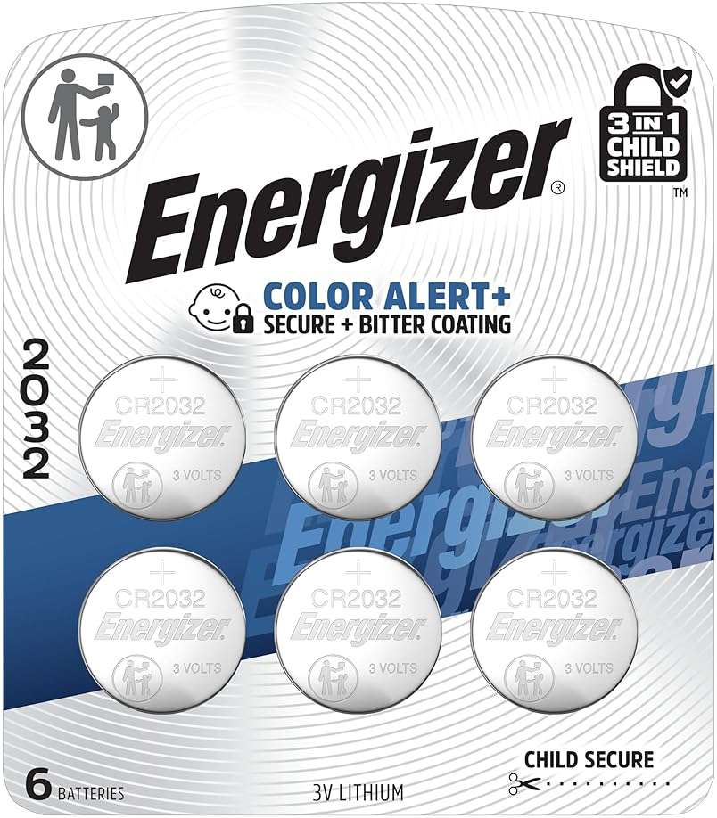 Energizer 2032 Batteries (6 Pack), 3V Lithium Coin Batteries - Image 1