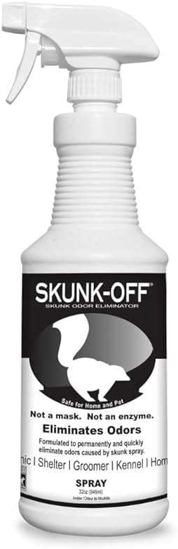 Skunk Off Odor eliminator pet spray 32oz - Safe for head & face - Ready to use skunk odor remover. Non-enzymatic formula safe for pets & people. - Image 1