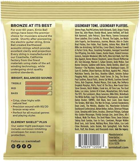 Ernie Ball Earthwood Extra Light 80/20 Bronze Acoustic Guitar Strings, 10-50 Gauge (P02006) - Image 2