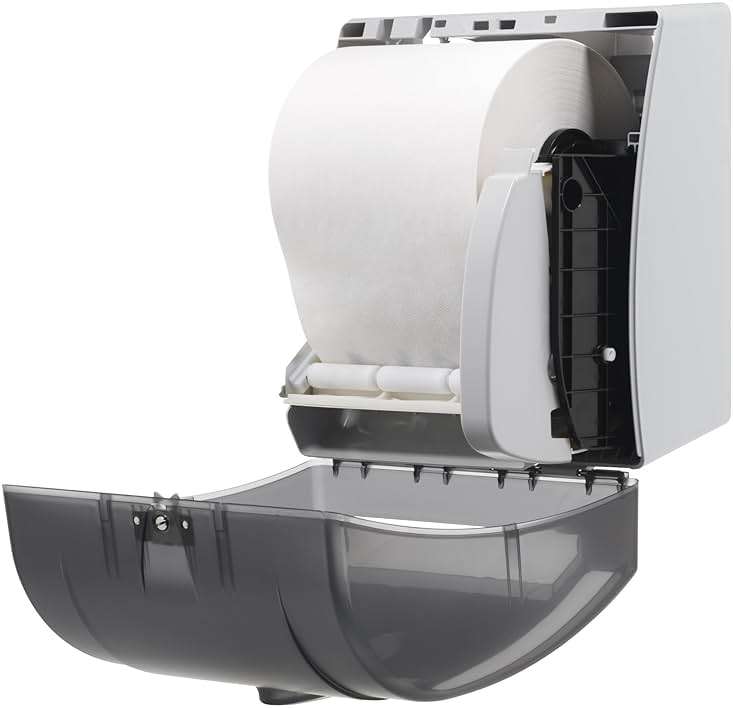 Pacific Blue Basic Recycled Paper Towel Rolls by GP PRO (Georgia-Pacific), White, 26601, 800 Feet Per Roll, 6 Rolls Per Case - Image 5