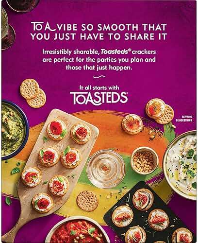 Toasteds Crackers, Cracker Collection, Lunch Snacks, Variety Pack, 12oz Box (1 Box) - Image 9