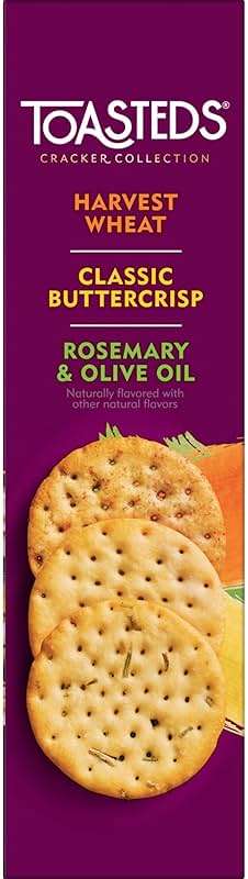 Toasteds Crackers, Cracker Collection, Lunch Snacks, Variety Pack, 12oz Box (1 Box) - Image 10