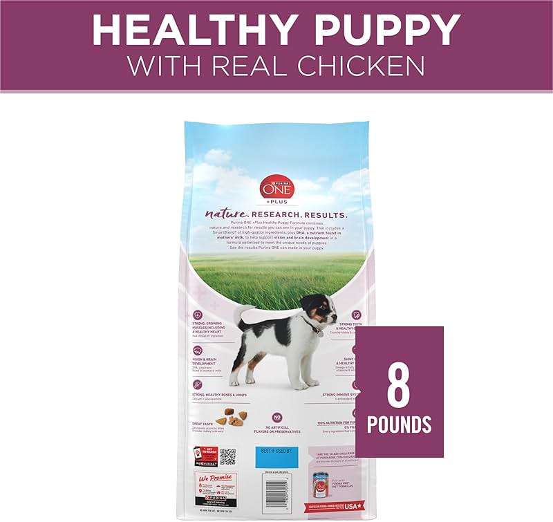 Purina ONE Plus Healthy Puppy Formula High Protein Natural Dry Puppy Food with added vitamins, minerals and nutrients - 8 lb. Bag - Image 7