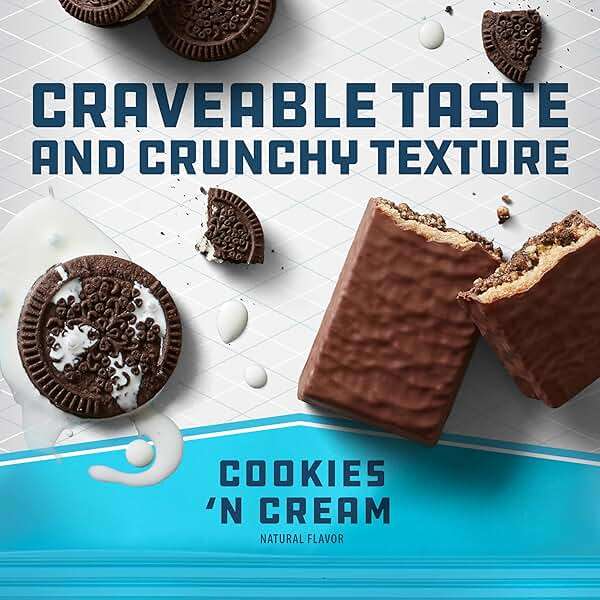 CLIF BUILDERS Protein Bars - Cookies 'n Cream Flavor - 20g Plant Based Protein - Gluten Free - Non-GMO - Low Glycemic - No Artificial Sweeteners - 2.4 oz. (12 Pack) - Image 4