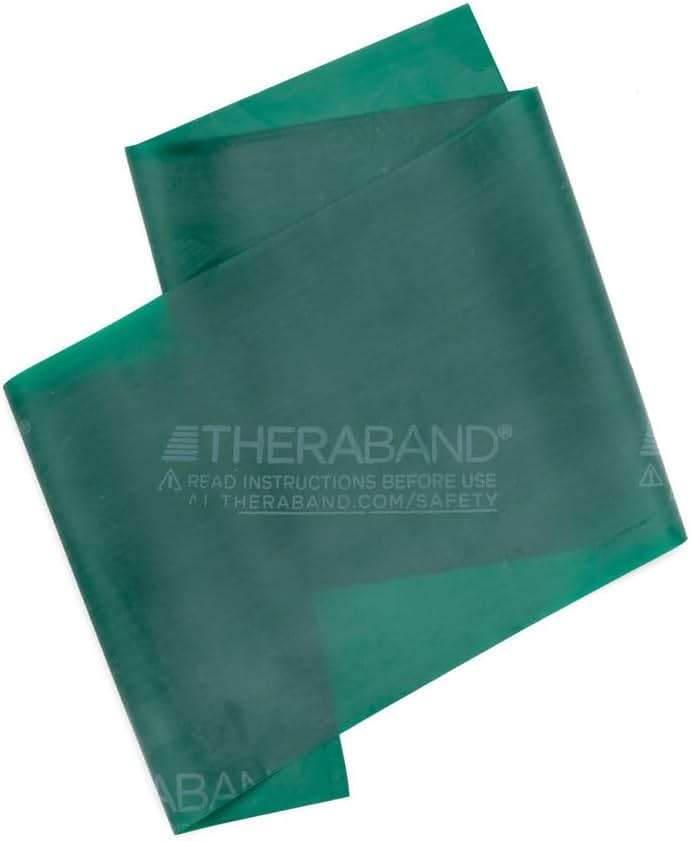 THERABAND Resistance Band, Green, Heavy, 50-Yard Roll, Latex, Elastic Band for Exercise, Physical Therapy, Yoga, Pilates, Stretching, Home Workouts, Cut-to-Length, Color-Coded Levels - Image 8