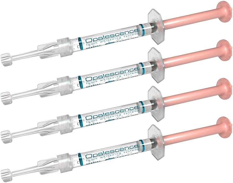 Opalescence 10% Gel Syringes Teeth Whitening - Refill Kit (4 Syringes Total) Carbamide Peroxide. Made by Ultradent, in Melon Flavor. Tooth Whitening Refill Syringes - Image 1