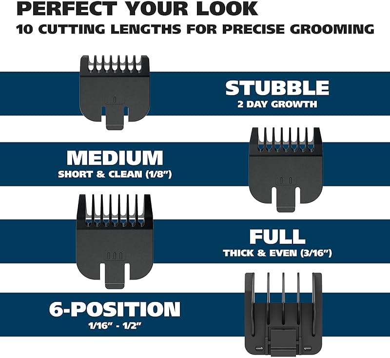 Wahl Groomsman Battery Operated Facial Hair Trimmer for Beard & Mustache Trimming Including Light Detailing and Body Grooming – Model 9906-717V - Image 5