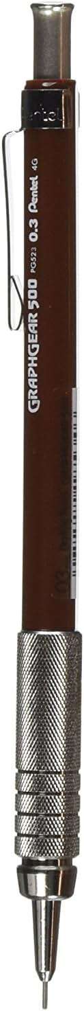 Pentel GraphGear 500 Mechanical Drafting Pencil, (0.3mm), Extra Fine Line, Brown Barrel (PG523E) - Image 3