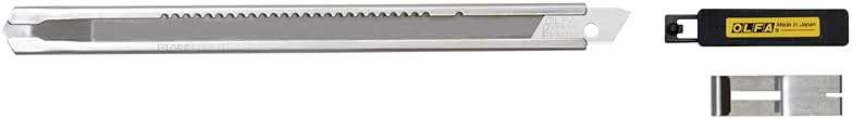 OLFA 9mm Stainless-Steel Utility Knife (SVR-2) - Multi-Purpose Retractable Precision Knife w/Stainless-Steel Snap-Off Blade, Replacement Blades: Any OLFA 9mm Blade - Image 3