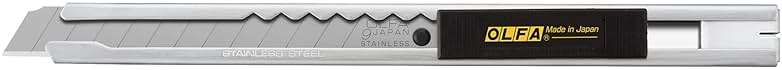 OLFA 9mm Stainless Steel Utility Knife (SVR-1) - Multi-Purpose Retractable Precision Knife w/Snap-Off Blade, Replacement Blades: Any OLFA 9mm Blade - Image 1