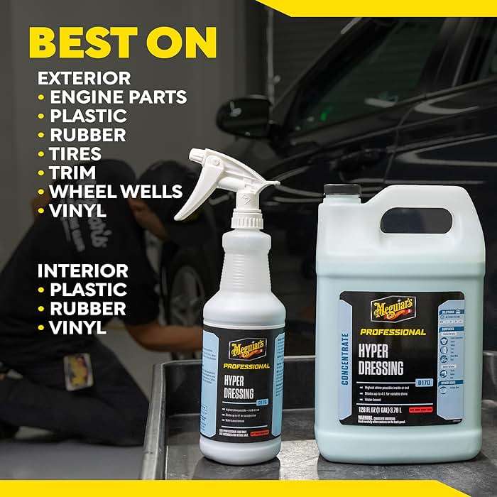 Meguiar's D17001 Hyper Dressing -1 Gallon, Give Your Cars Trim Pieces the Best Shine & Gloss, Factory, 128 Fl Oz (Pack of 1) - Image 10