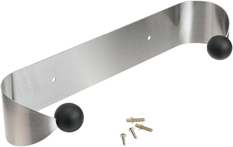 Prodyne Under Cabinet Paper Towel Holder, Silver and Black Small - Image 1