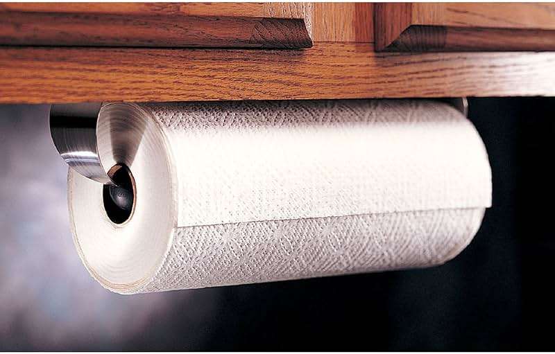 Prodyne Under Cabinet Paper Towel Holder, Silver and Black Small - Image 5